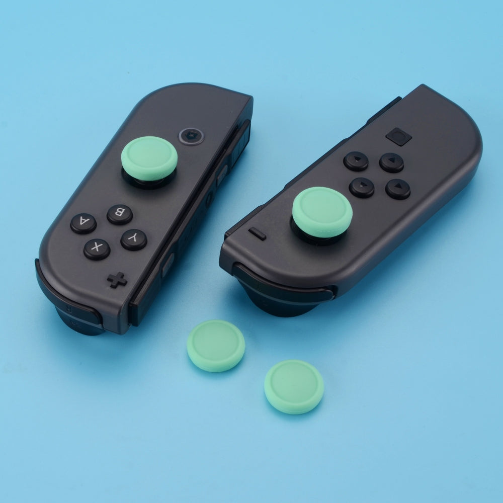 PlayVital Switch Joystick Caps, Switch Lite Thumb Stick Caps, Silicone Analog Cover for Switch OLED Joycon Thumb Grip Rocker Caps for Nintendo Switch Joy-Con Controller & Switch Lite & Switch OLED, 4 Pcs Mint Green - NJM1013 PlayVital