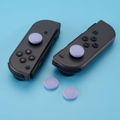 PlayVital Switch Joystick Caps, Switch Lite Thumb Stick Caps, Silicone Analog Cover for Switch OLED Joycon Thumb Grip Rocker Caps for Nintendo Switch Joy-Con Controller & Switch Lite & Switch OLED, 4 Pcs Light Violet- NJM1014 PlayVital