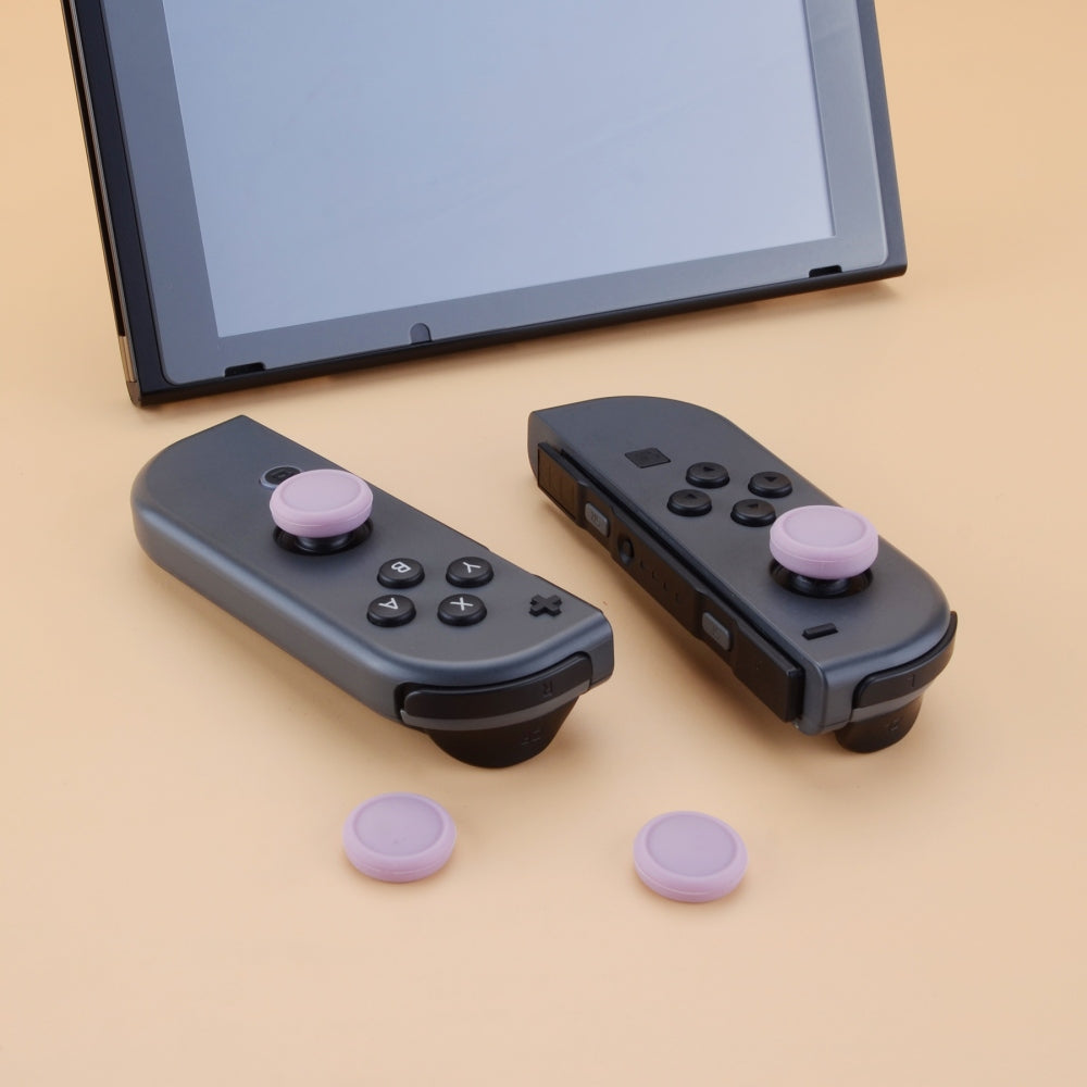 PlayVital Switch Joystick Caps, Switch Lite Thumb Stick Caps, Silicone Analog Cover for Switch OLED Joycon Thumb Grip Rocker Caps for Nintendo Switch Joy-Con Controller & Switch Lite & Switch OLED, 4 Pcs Dark Grayish Violet - NJM1017 PlayVital