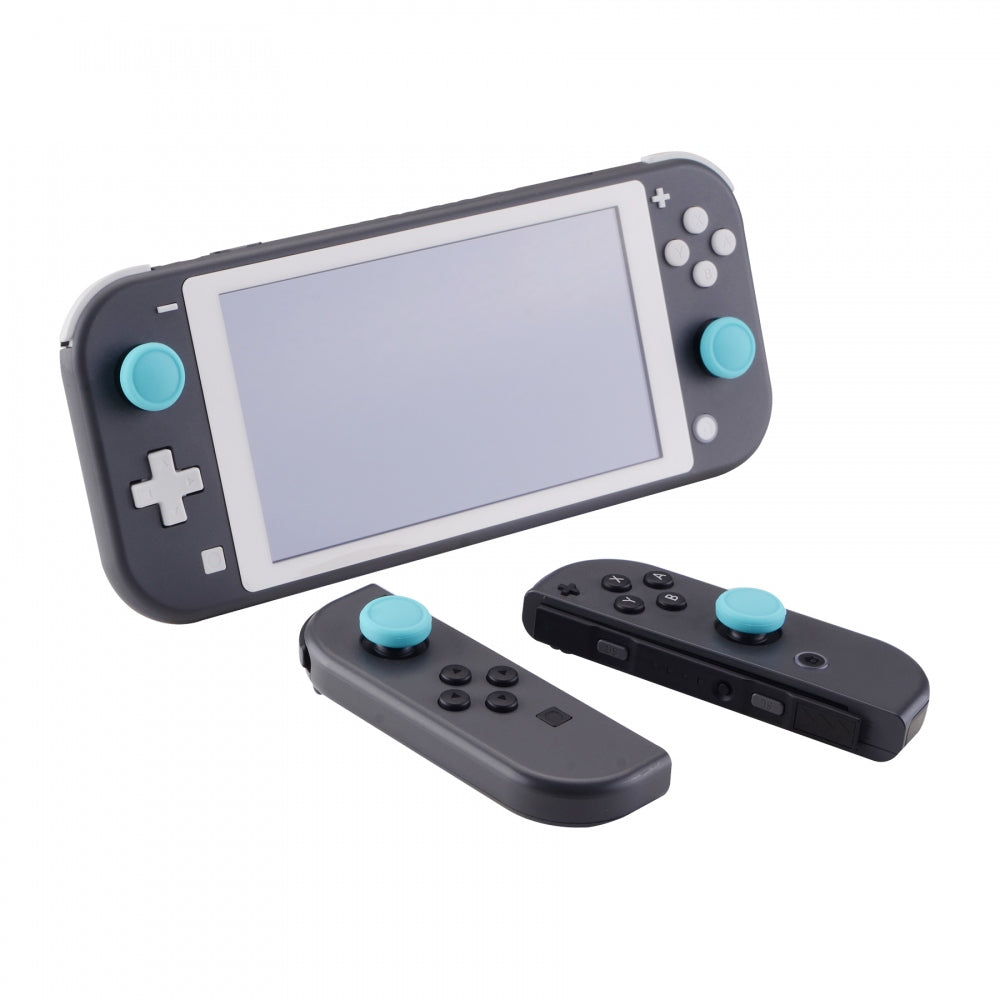 PlayVital Switch Joystick Caps, Switch Lite Thumb Stick Caps, Silicone Analog Cover  for Switch OLED Joycon Thumb Grip Rocker Caps for Nintendo Switch Joy-Con Controller & Switch Lite & Switch OLED, 4 Pcs Bondi Blue - NJM1020 PlayVital