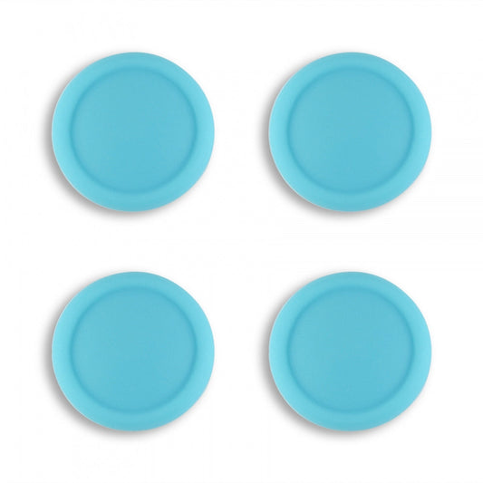 PlayVital Switch Joystick Caps, Switch Lite Thumb Stick Caps, Silicone Analog Cover  for Switch OLED Joycon Thumb Grip Rocker Caps for Nintendo Switch Joy-Con Controller & Switch Lite & Switch OLED, 4 Pcs Bondi Blue - NJM1020 PlayVital