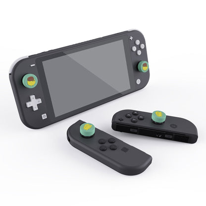 PlayVital Cheese & Pudding Cute Switch Thumb Grip Caps, Joystick Caps for Nintendo Switch Lite, Silicone Analog Cover Thumbstick Grips for Switch OLED Joycon - Seafoam Green - NJM1097 playvital