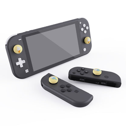 PlayVital Ice Cream Cute Switch Thumb Grip Caps, Joystick Caps for Nintendo Switch Lite, Silicone Analog Cover Thumbstick Grips for Switch OLED Joycon - Cream Yellow - NJM1107 playvital