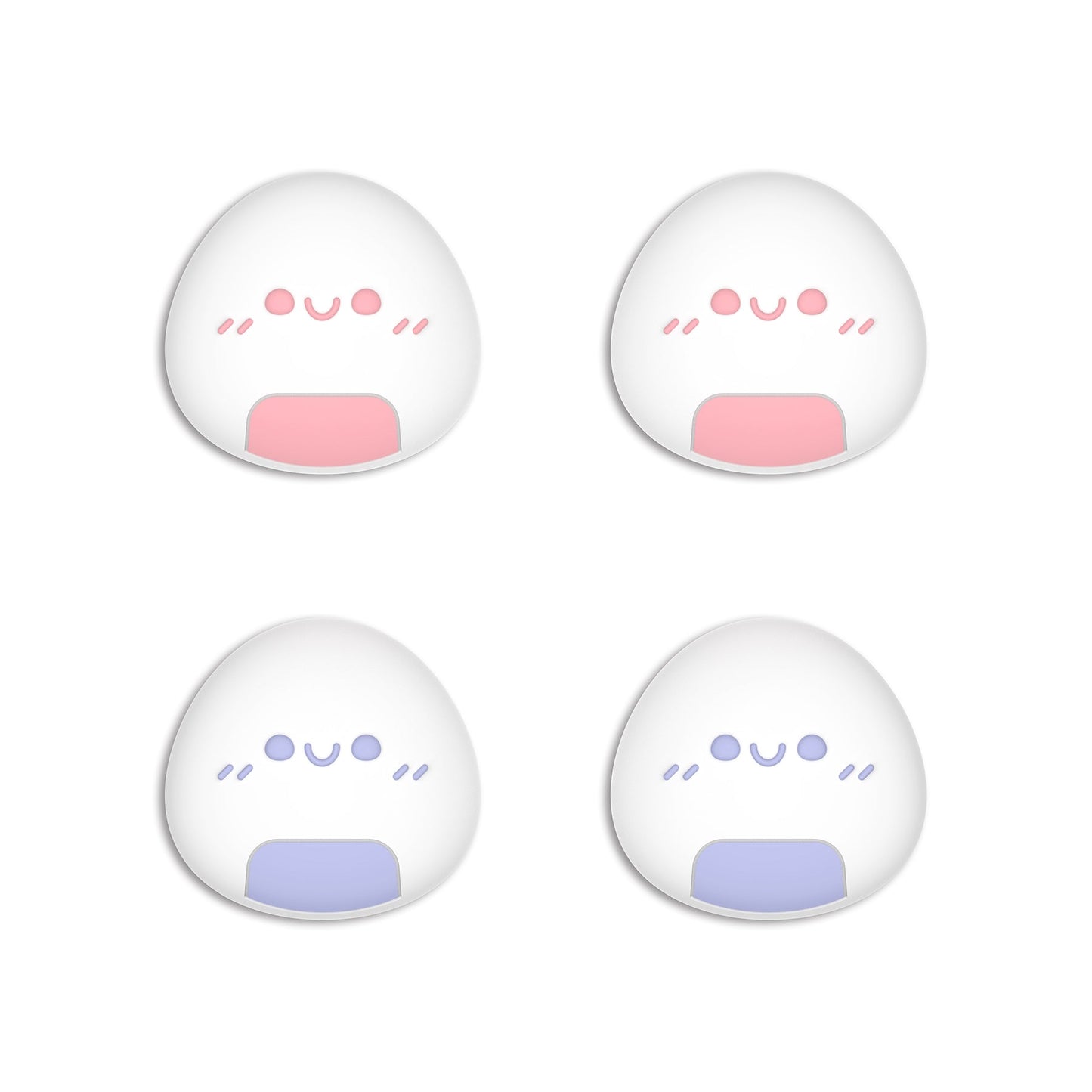 PlayVital Onigiri Joystick Caps for NS Switch, Thumbstick Caps for NS Switch Lite, Analog Cover for NS Switch OLED Joycon Thumb Grip Caps for NS Switch & NS Switch Lite & NS Switch OLED - Light Violet & Pink - NJM1157 playvital