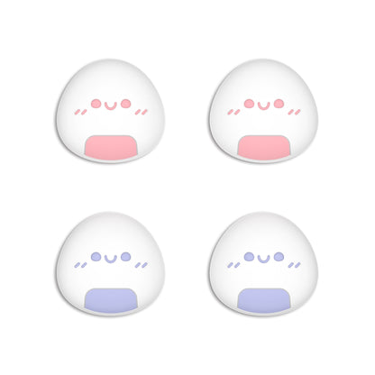 PlayVital Onigiri Joystick Caps for NS Switch, Thumbstick Caps for NS Switch Lite, Analog Cover for NS Switch OLED Joycon Thumb Grip Caps for NS Switch & NS Switch Lite & NS Switch OLED - Light Violet & Pink - NJM1157 playvital