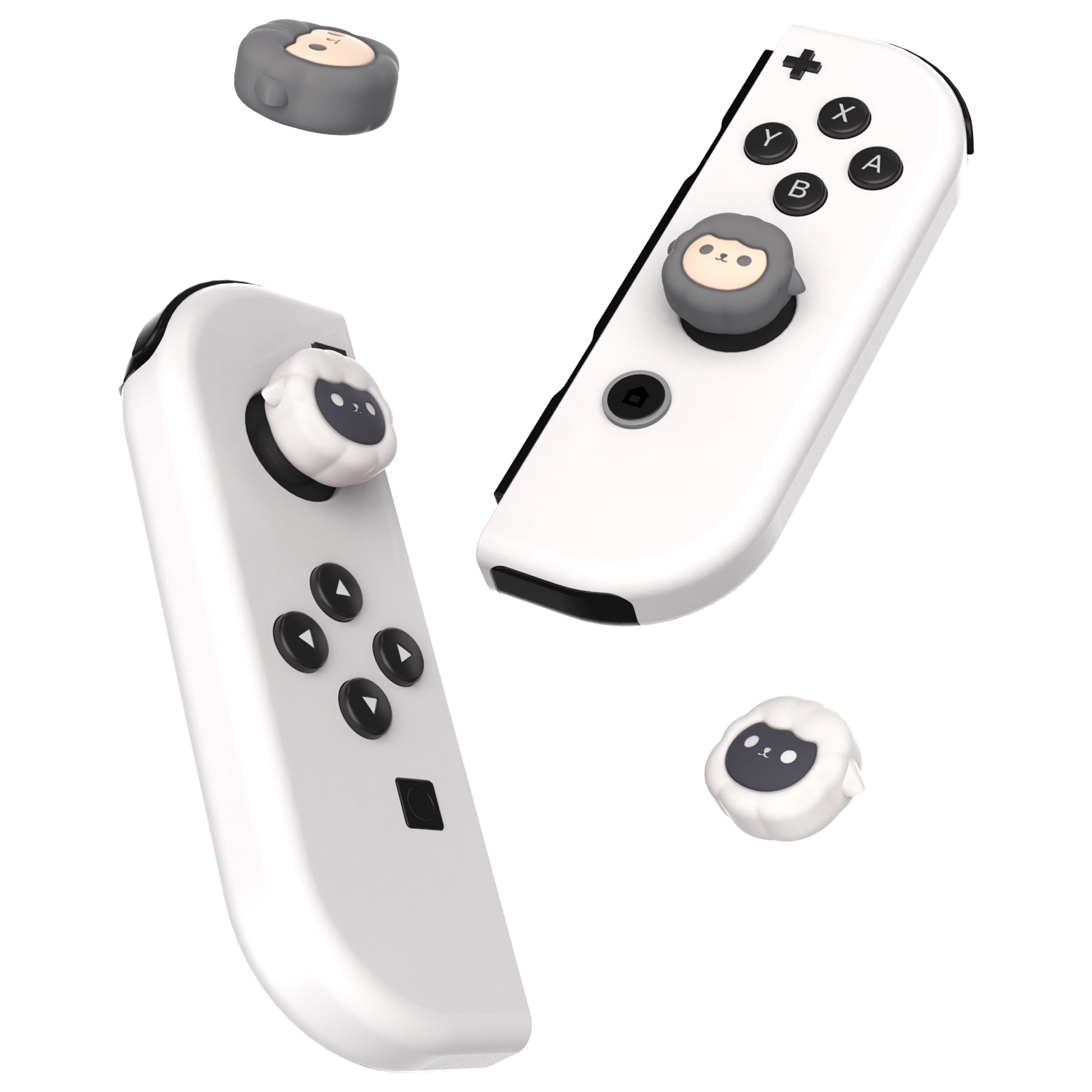 PlayVital Joystick Caps for NS Switch, Thumbstick Caps for NS Switch Lite, Analog Cover for NS Switch OLED Joycon Thumb Grip Caps for NS Switch & NS Switch Lite & NS Switch OLED - Little Sheep - NJM1172 playvital