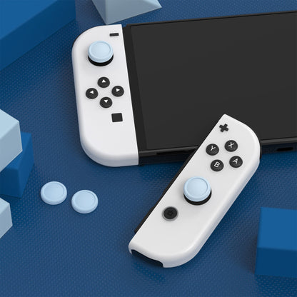 PlayVital Switch Joystick Caps, Switch Lite Thumbstick Caps, Silicone Analog Cover for Switch OLED Joycon Thumb Grip Rocker Caps for Nintendo Switch & Switch Lite - Sky Blue - NJM1193 playvital