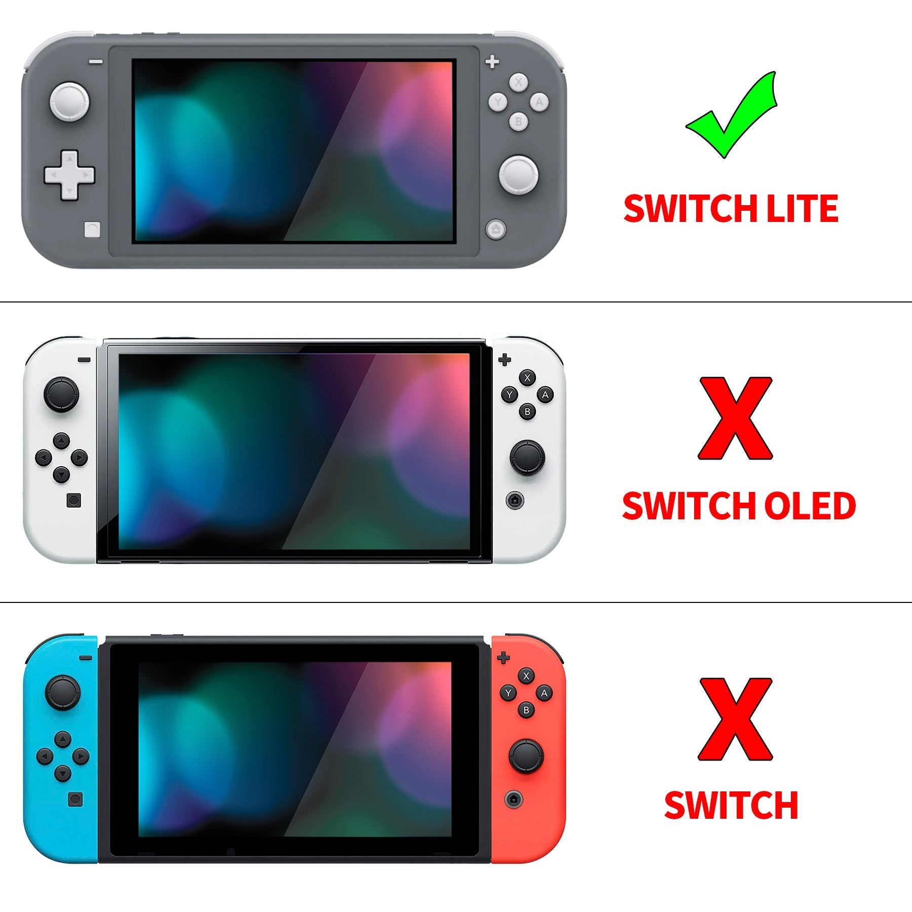 eXtremeRate PlayVital Classic 1989 GB DMG-01 Protective Grip Case for NS Switch Lite, Hard Cover for Nintendo Switch Lite - Screen Protector & Thumb Grips & Buttons Caps Stickers Included - YYNLY004 playvital