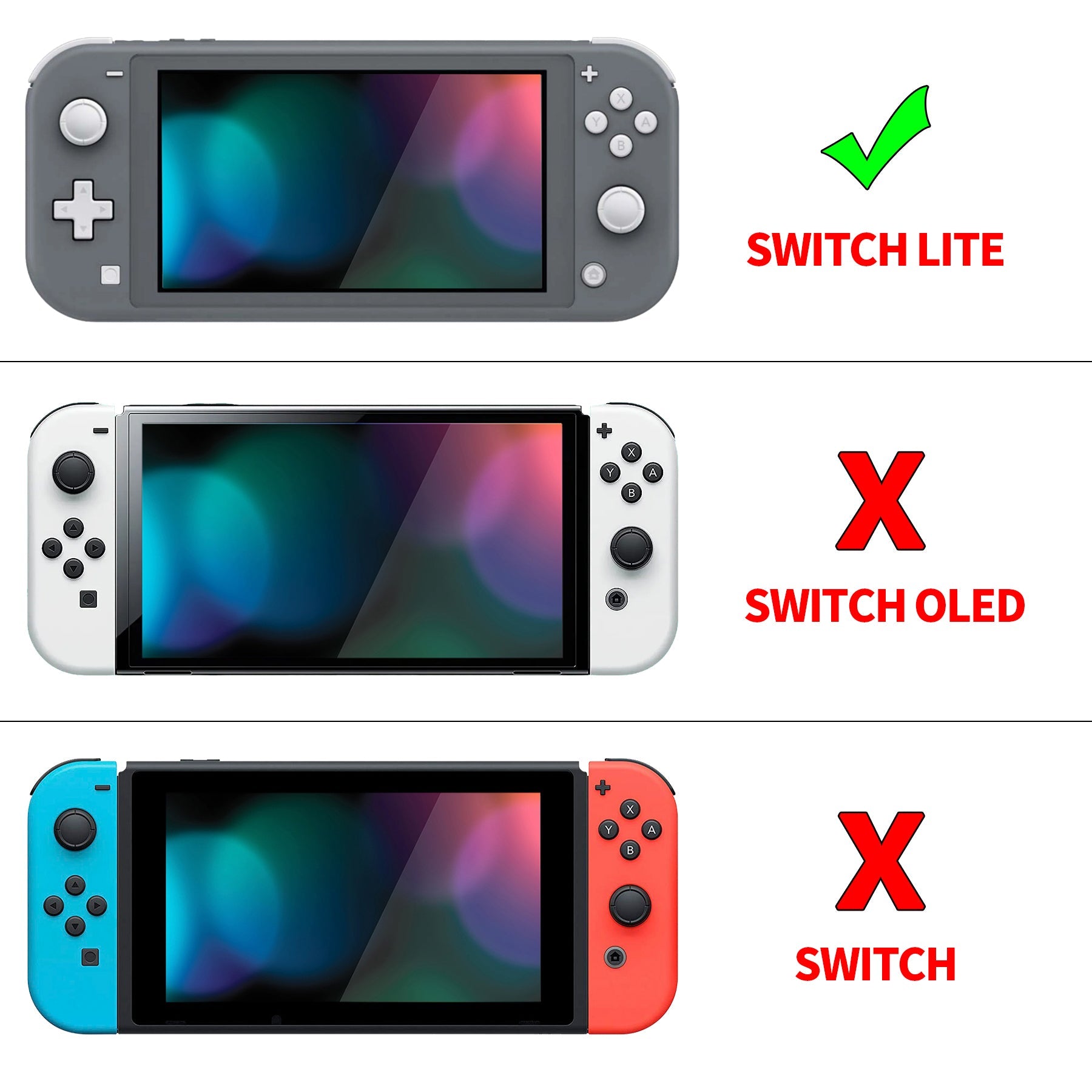 PlayVital Classics SNES Style Protective Grip Case for NS Switch Lite, Hard Cover for Nintendo Switch Lite - Screen Protector & Thumb Grips & Buttons Caps Stickers Included - YYNLY003 playvital