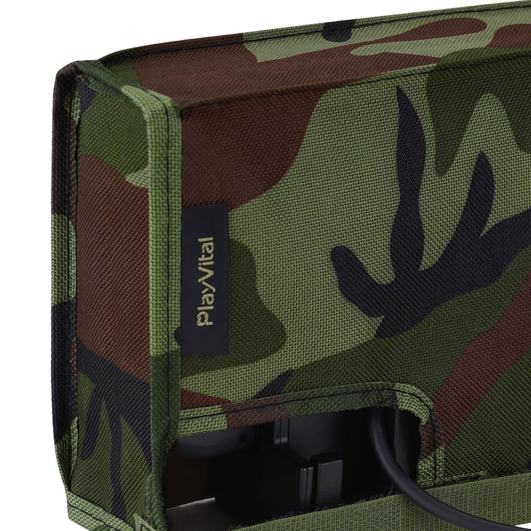 PlayVital Forest Camouflage Nylon Dust Cover, Soft Neat Lining Dust Guard, Anti Scratch Waterproof Cover Sleeve for NS Switch & Switch OLED Charging Dock - NTA8006 PlayVital