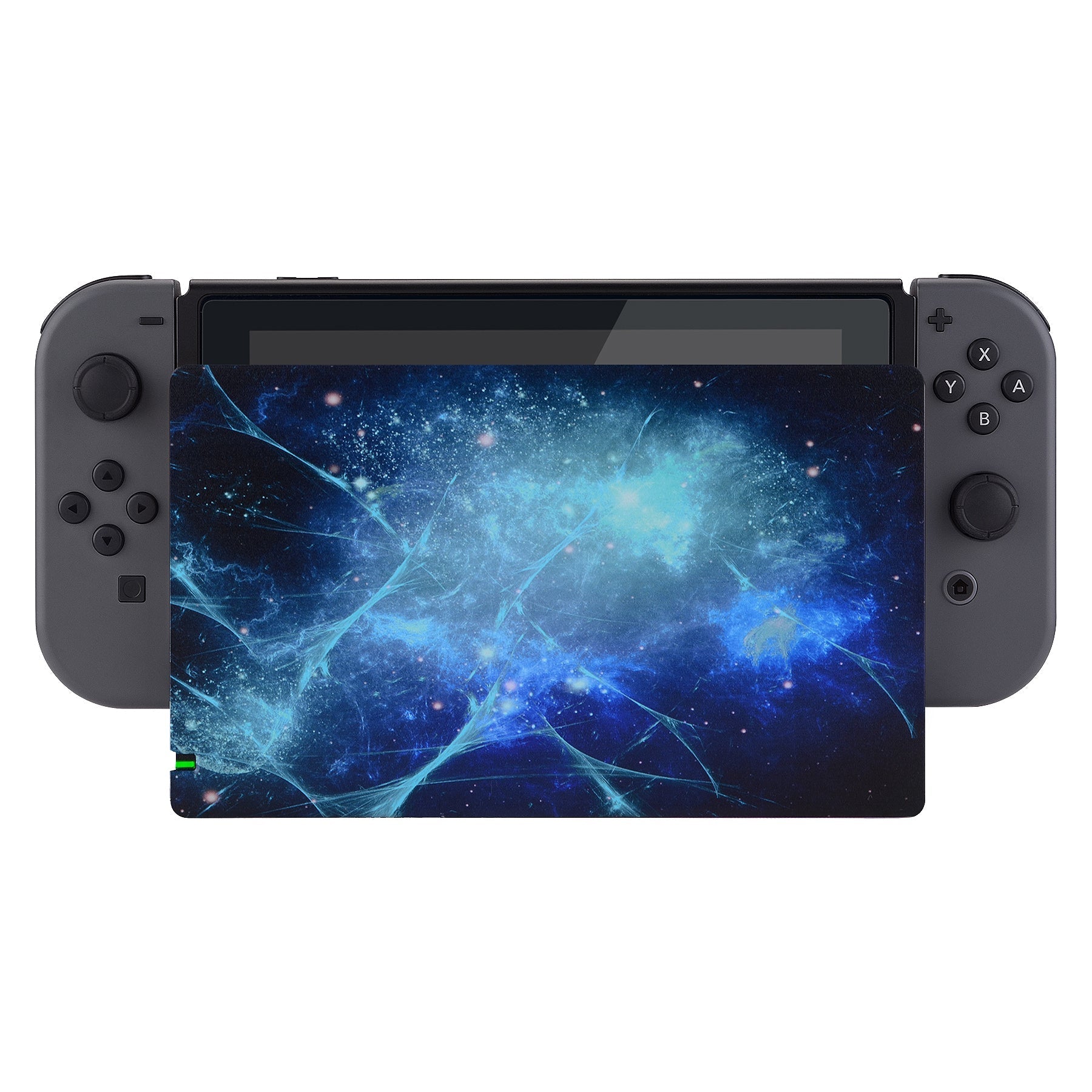 PlayVital Blue Nebula Patterned Custom Protective Case for NS Switch Charging Dock, Dust Anti Scratch Dust Hard Cover for NS Switch Dock - Dock NOT Included - NTG7004 PlayVital