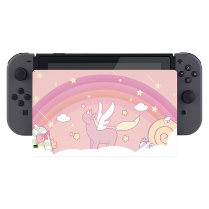 PlayVital Candy Rainbow Unicorn Patterned Custom Protective Case for NS Switch Charging Dock, Dust Anti Scratch Dust Hard Cover for NS Switch Dock - Dock NOT Included - NTG7007 PlayVital