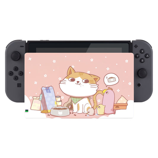 PlayVital Kitten & Chicken Patterned Custom Protective Case for NS Switch Charging Dock, Dust Anti Scratch Dust Hard Cover for NS Switch Dock - Dock NOT Included - NTG7008 PlayVital