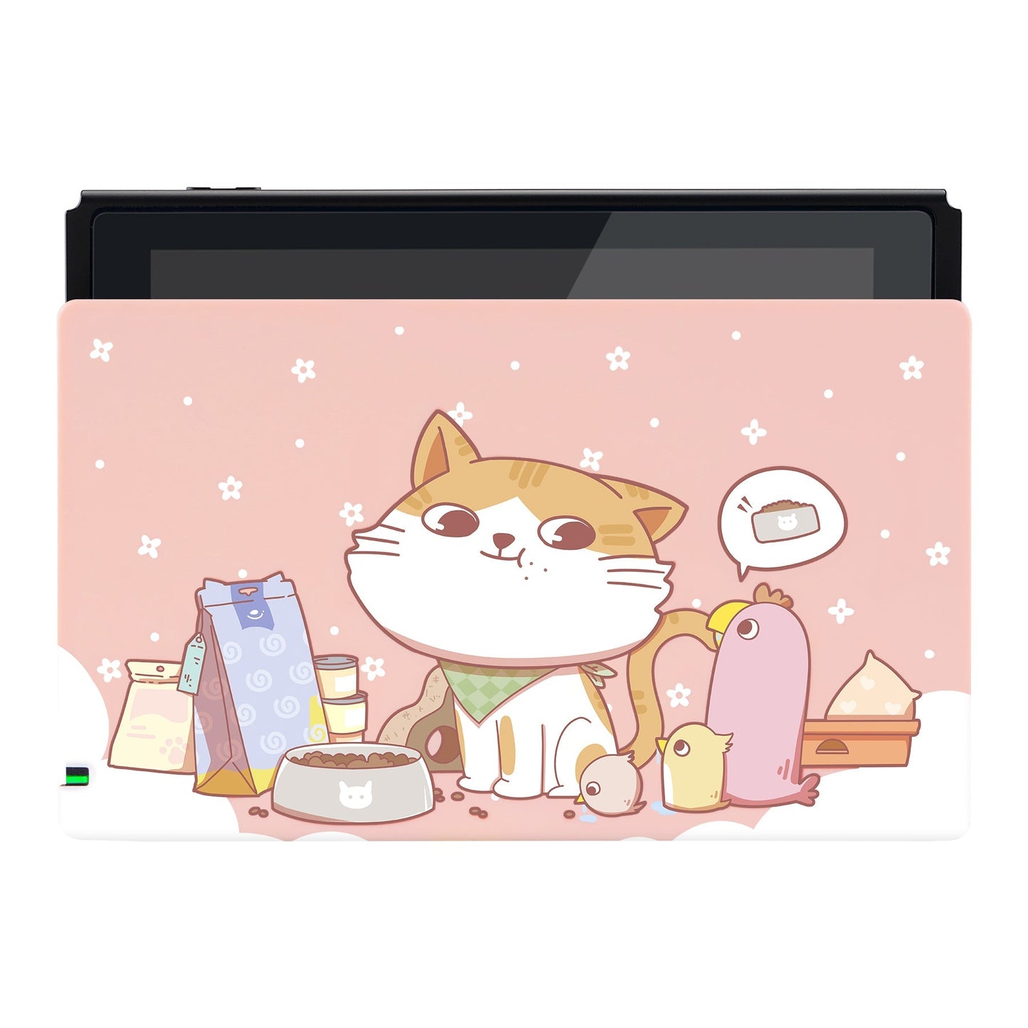 PlayVital Kitten & Chicken Patterned Custom Protective Case for NS Switch Charging Dock, Dust Anti Scratch Dust Hard Cover for NS Switch Dock - Dock NOT Included - NTG7008 PlayVital