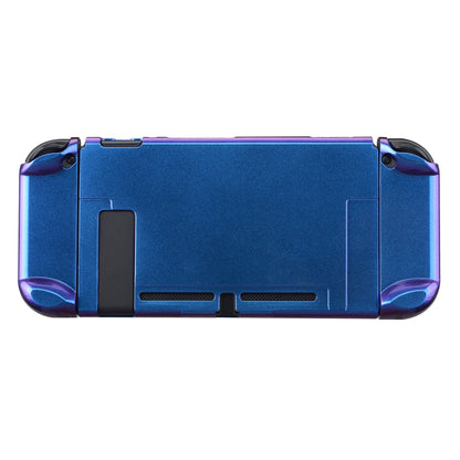 PlayVital Chameleon Purple Blue Glossy Back Cover for NS Switch Console, NS Joycon Handheld Controller Separable Protector Hard Shell, Customized Dockable Protective Case for NS Switch - NTP303 PlayVital