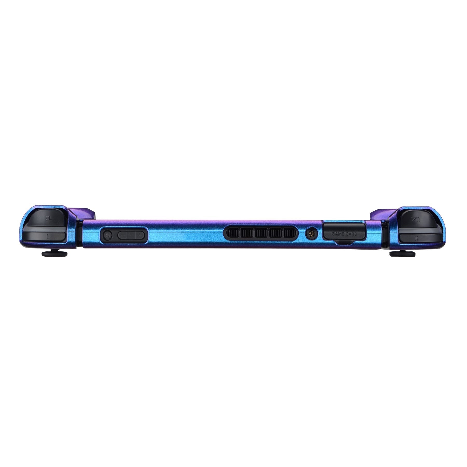 PlayVital Chameleon Purple Blue Glossy Back Cover for NS Switch Console, NS Joycon Handheld Controller Separable Protector Hard Shell, Customized Dockable Protective Case for NS Switch - NTP303 PlayVital