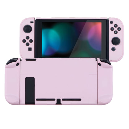 PlayVital Cherry Blossoms Pink Back Cover for Nintendo Switch Console, NS Joycon Handheld Controller Separable Protector Hard Shell, Soft Touch Customized Dockable Protective Case for Nintendo Switch - NTP312 PlayVital