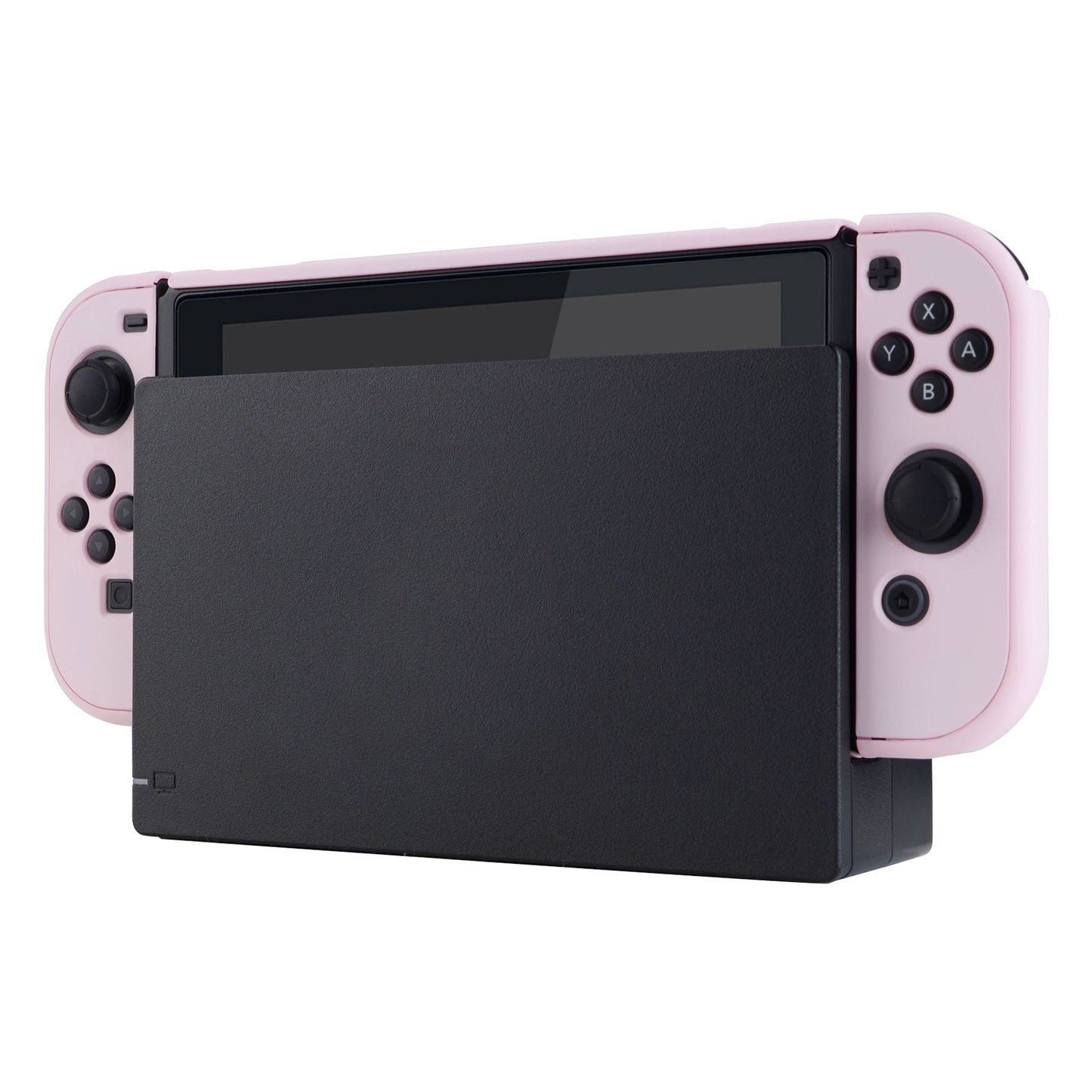 PlayVital Cherry Blossoms Pink Back Cover for Nintendo Switch Console, NS Joycon Handheld Controller Separable Protector Hard Shell, Soft Touch Customized Dockable Protective Case for Nintendo Switch - NTP312 PlayVital