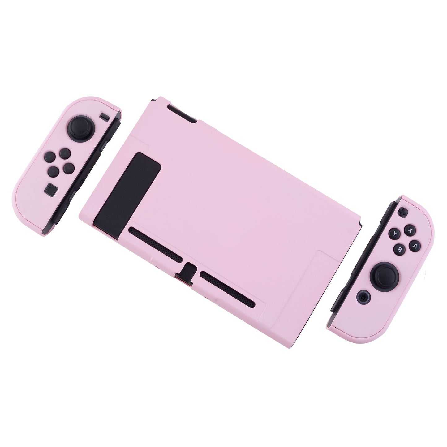 PlayVital Cherry Blossoms Pink Back Cover for Nintendo Switch Console, NS Joycon Handheld Controller Separable Protector Hard Shell, Soft Touch Customized Dockable Protective Case for Nintendo Switch - NTP312 PlayVital