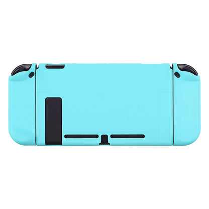 PlayVital Heaven Blue Back Cover for Nintendo Switch Console, NS Joycon Handheld Controller Separable Protector Hard Shell, Soft Touch Customized Dockable Protective Case for Nintendo Switch - NTP313 PlayVital