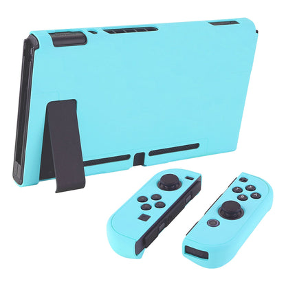 PlayVital Heaven Blue Back Cover for Nintendo Switch Console, NS Joycon Handheld Controller Separable Protector Hard Shell, Soft Touch Customized Dockable Protective Case for Nintendo Switch - NTP313 PlayVital