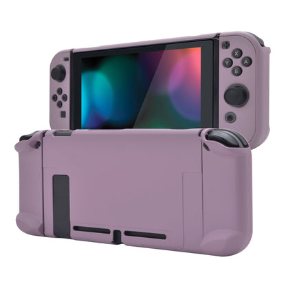 PlayVital Dark Grayish Violet Back Cover for Nintendo Switch Console, NS Joycon Handheld Controller Separable Protector Hard Shell, Soft Touch Customized Dockable Protective Case for Nintendo Switch - NTP328 PlayVital