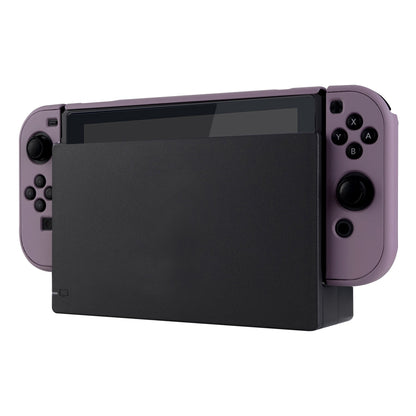 PlayVital Dark Grayish Violet Back Cover for Nintendo Switch Console, NS Joycon Handheld Controller Separable Protector Hard Shell, Soft Touch Customized Dockable Protective Case for Nintendo Switch - NTP328 PlayVital