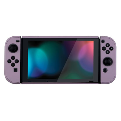 PlayVital Dark Grayish Violet Back Cover for Nintendo Switch Console, NS Joycon Handheld Controller Separable Protector Hard Shell, Soft Touch Customized Dockable Protective Case for Nintendo Switch - NTP328 PlayVital