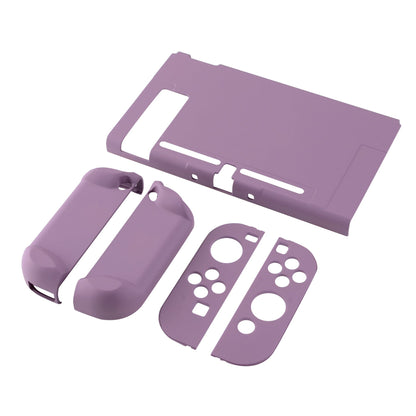 PlayVital Dark Grayish Violet Back Cover for Nintendo Switch Console, NS Joycon Handheld Controller Separable Protector Hard Shell, Soft Touch Customized Dockable Protective Case for Nintendo Switch - NTP328 PlayVital