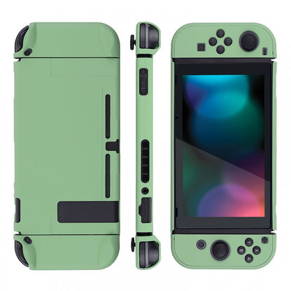 PlayVital Matcha Green Back Cover for Nintendo Switch Console, NS Joycon Handheld Controller Separable Protector Hard Shell, Soft Touch Customized Dockable Protective Case for Nintendo Switch - NTP339 PlayVital