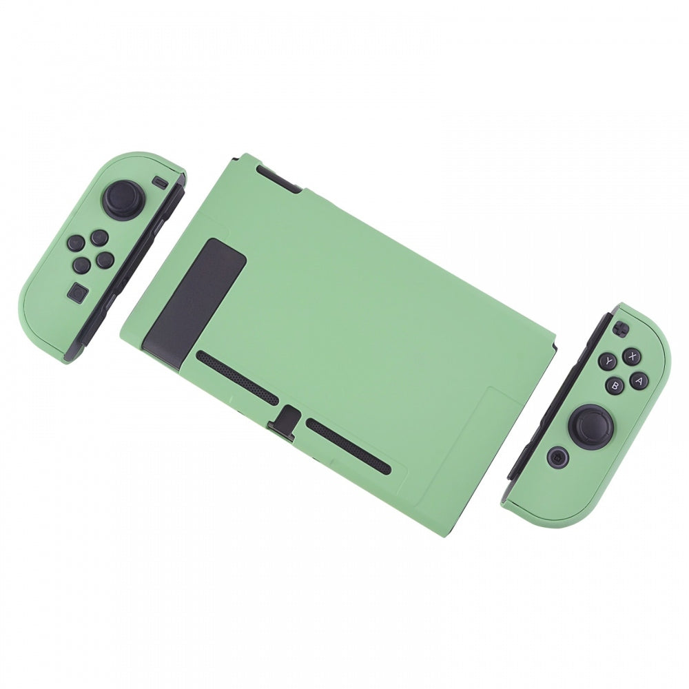 PlayVital Matcha Green Back Cover for Nintendo Switch Console, NS Joycon Handheld Controller Separable Protector Hard Shell, Soft Touch Customized Dockable Protective Case for Nintendo Switch - NTP339 PlayVital