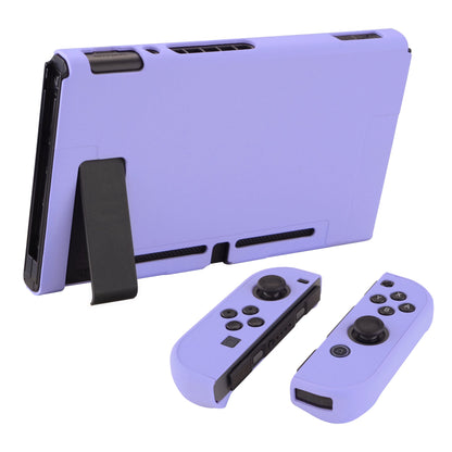 PlayVital Light Violet Back Cover for Nintendo Switch Console, NS Joycon Handheld Controller Separable Protector Hard Shell, Soft Touch Customized Dockable Protective Case for Nintendo Switch - NTP341 PlayVital