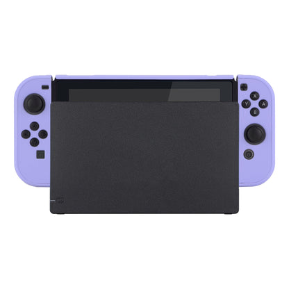 PlayVital Light Violet Back Cover for Nintendo Switch Console, NS Joycon Handheld Controller Separable Protector Hard Shell, Soft Touch Customized Dockable Protective Case for Nintendo Switch - NTP341 PlayVital