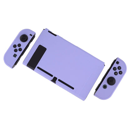 PlayVital Light Violet Back Cover for Nintendo Switch Console, NS Joycon Handheld Controller Separable Protector Hard Shell, Soft Touch Customized Dockable Protective Case for Nintendo Switch - NTP341 PlayVital