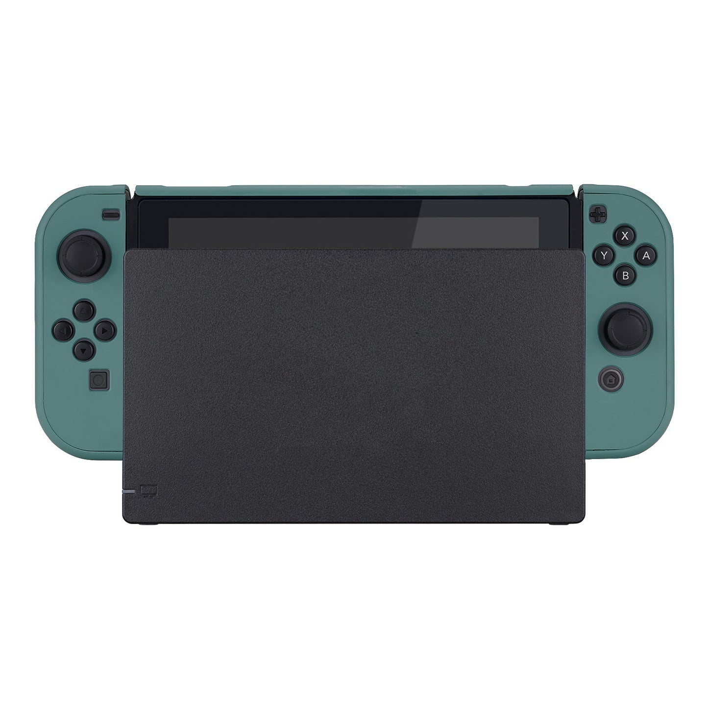 PlayVital Hunter Green Back Cover for Nintendo Switch Console, NS Joycon Handheld Controller Separable Protector Hard Shell, Soft Touch Customized Dockable Protective Case for Nintendo Switch - NTP342 PlayVital