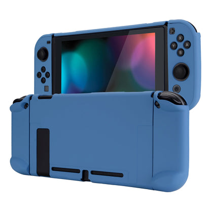 PlayVital Airforce Blue Back Cover for Nintendo Switch Console, NS Joycon Handheld Controller Separable Protector Hard Shell, Soft Touch Customized Dockable Protective Case for Nintendo Switch - NTP343 PlayVital