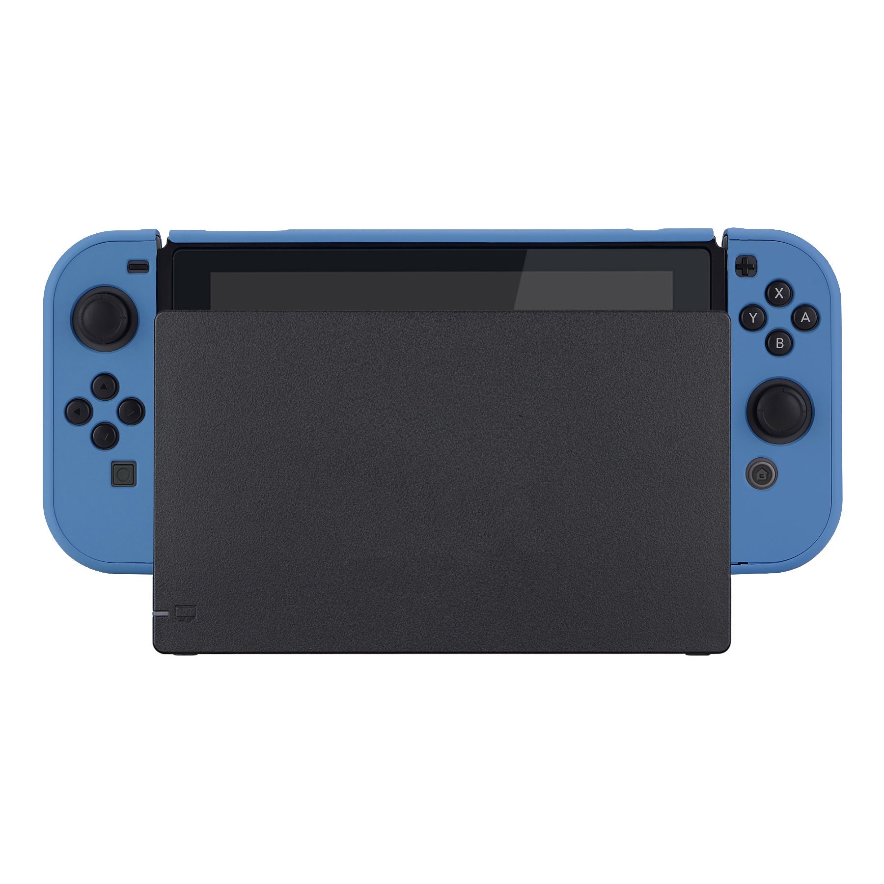 PlayVital Airforce Blue Back Cover for Nintendo Switch Console, NS Joycon Handheld Controller Separable Protector Hard Shell, Soft Touch Customized Dockable Protective Case for Nintendo Switch - NTP343 PlayVital