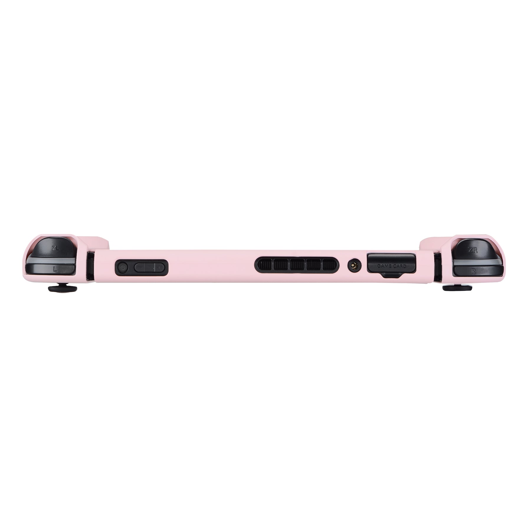 PlayVital Pink Cat Paw Back Cover for NS Switch Console, NS Joycon Handheld Controller Separable Protector Hard Shell, Dockable Protective Case with Colorful ABXY Direction Button Caps - NTT101 PlayVital