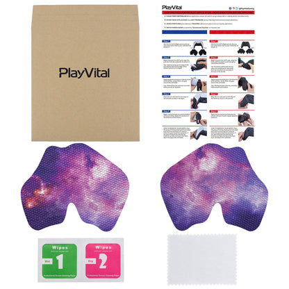 PlayVital Nebula Galaxy Anti-Skid Sweat-Absorbent Controller Grip for PS5 Controller - PFPJ127 PlayVital