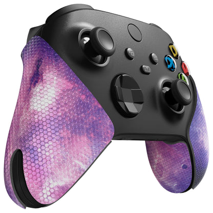 PlayVital Anti-Skid Sweat-Absorbent Controller Grip for Xbox Series X/S Controller, Professional Textured Soft Rubber Pads Handle Grips for Xbox Core Wireless Controller - Nebula Galaxy - X3PJ046 PlayVital