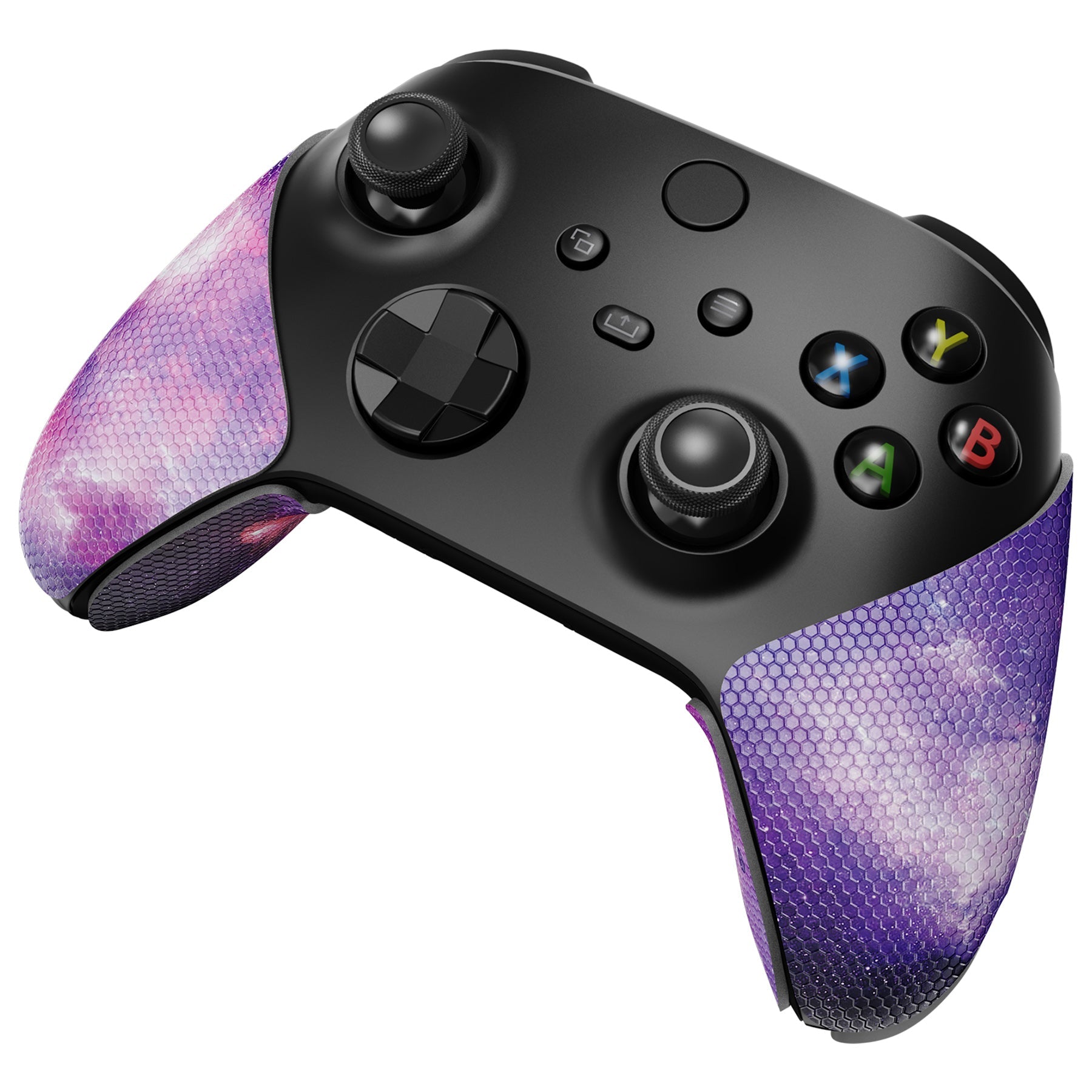 PlayVital Anti-Skid Sweat-Absorbent Controller Grip for Xbox Series X/S Controller, Professional Textured Soft Rubber Pads Handle Grips for Xbox Core Wireless Controller - Nebula Galaxy - X3PJ046 PlayVital