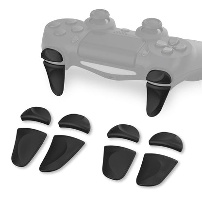 PlayVital 2 Pair Black Shoulder Buttons Extension Triggers for PS4 All Model Controller, Game Improvement Adjusters for PS4 Controller, Bumper Trigger Extenders for PS4 Slim Pro Controller - P4PJ001 PlayVital