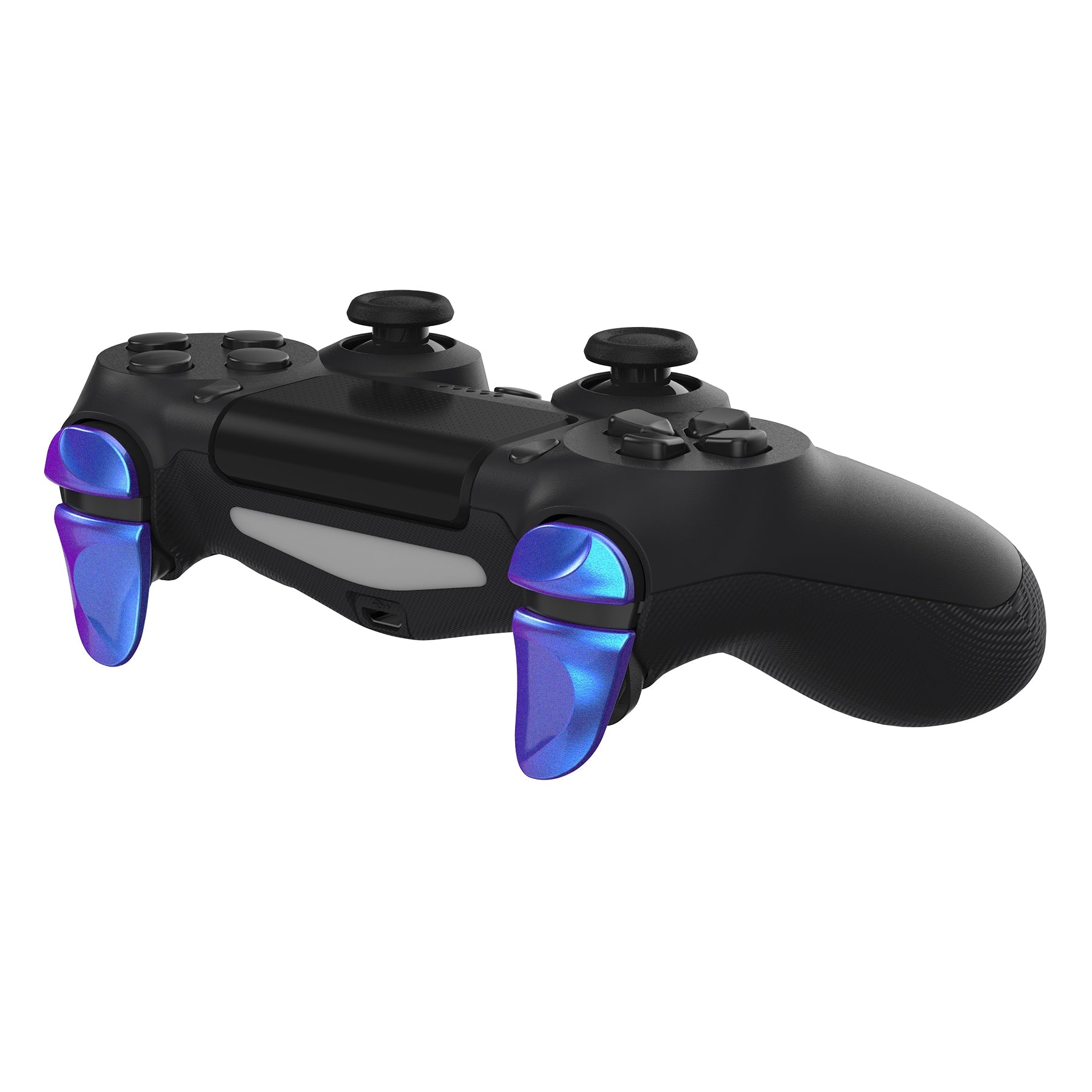 PlayVital 2 Pair Shoulder Buttons Extension Triggers for PS4 All Model Controller, Game Improvement Adjusters for PS4 Controller, Bumper Trigger Extenders for PS4 Slim Pro Controller - Chameleon Purple Blue - P4PJ003 PlayVital