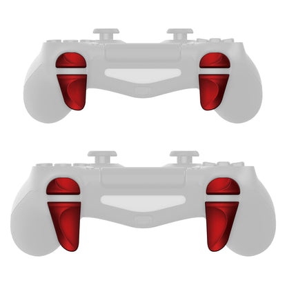 PlayVital 2 Pair Shoulder Buttons Extension Triggers for PS4 All Model Controller, Game Improvement Adjusters for PS4 Controller, Bumper Trigger Extenders for PS4 Slim Pro Controller - Scarlet Red - P4PJ004 PlayVital