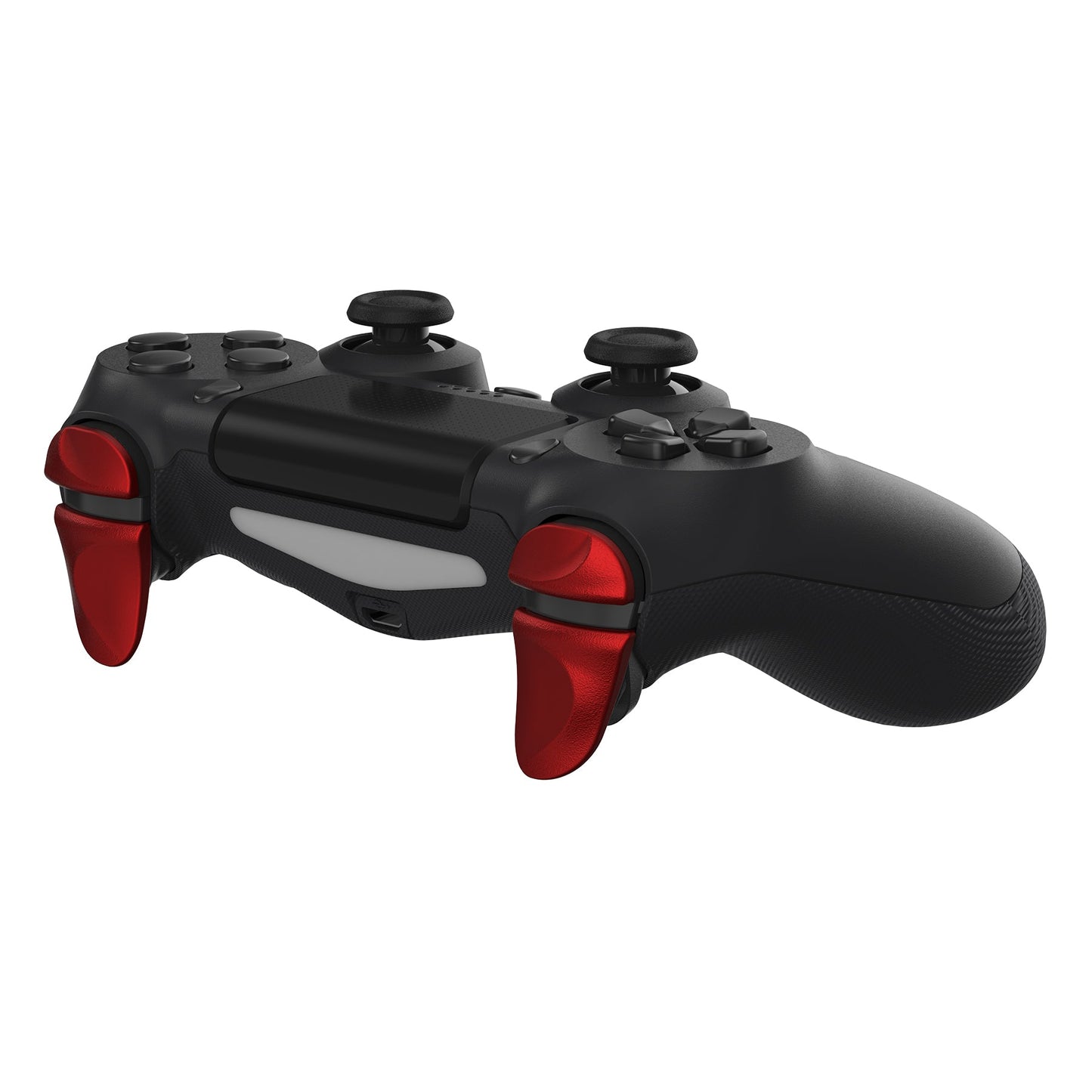 PlayVital 2 Pair Shoulder Buttons Extension Triggers for PS4 All Model Controller, Game Improvement Adjusters for PS4 Controller, Bumper Trigger Extenders for PS4 Slim Pro Controller - Scarlet Red - P4PJ004 PlayVital