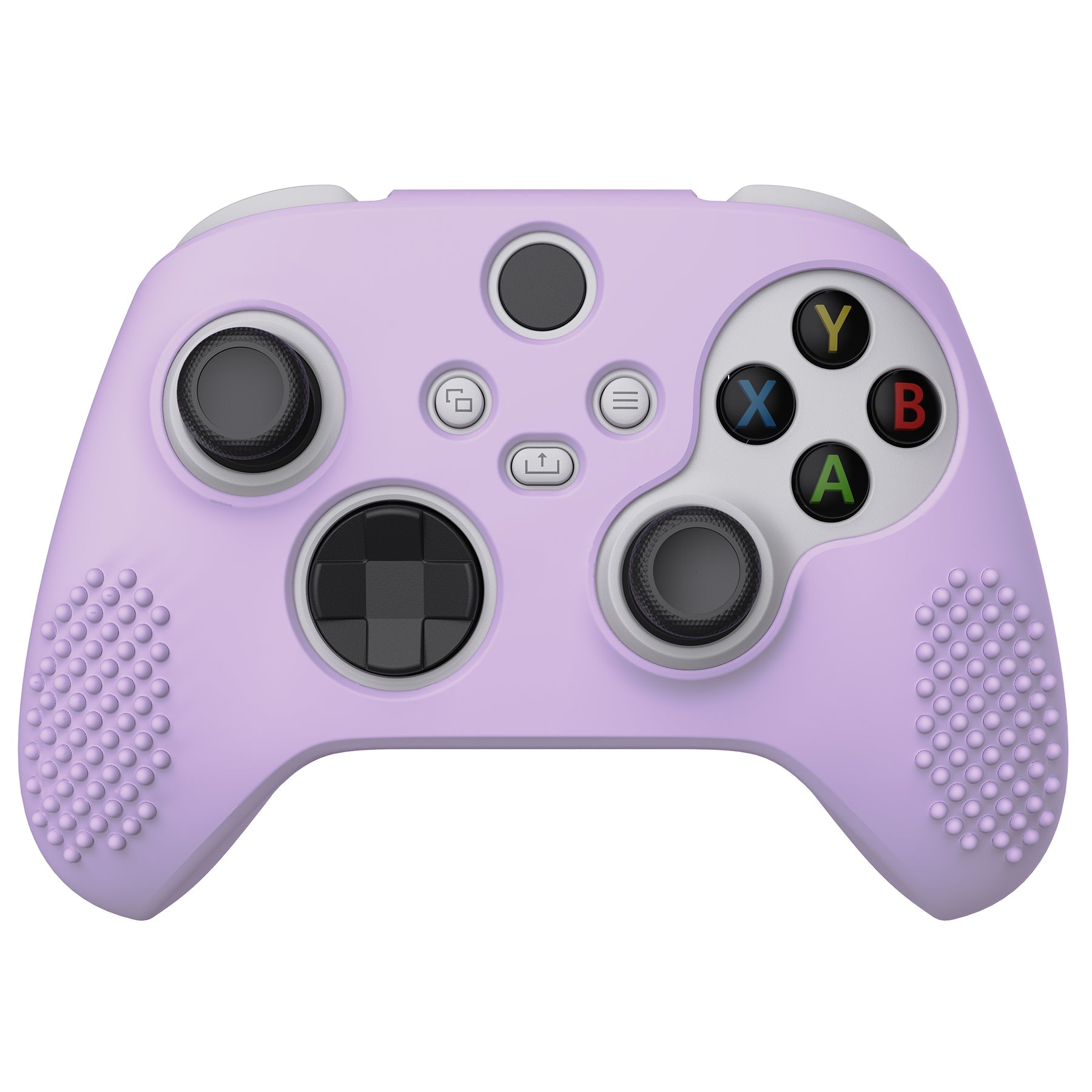 PlayVital Mauve Purple 3D Studded Edition Anti-slip Silicone Cover Skin for Xbox Series X Controller, Soft Rubber Case Protector for Xbox Series S Controller with 6 Black Thumb Grip Caps - SDX3009 PlayVital