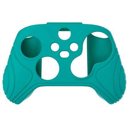 PlayVital Samurai Edition Aqua Green Anti-slip Controller Grip Silicone Skin, Ergonomic Soft Rubber Protective Case Cover for Xbox Series S/X Controller with Black Thumb Stick Caps - WAX3010 PlayVital