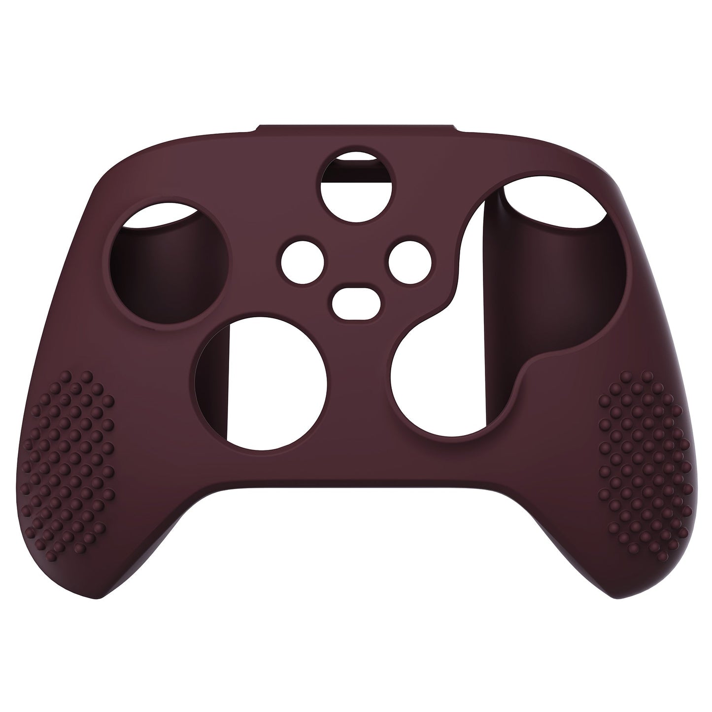 PlayVital Wine Red 3D Studded Edition Anti-slip Silicone Cover Skin for Xbox Series X Controller, Soft Rubber Case Protector for Xbox Series S Controller with 6 Black Thumb Grip Caps - SDX3011 PlayVital