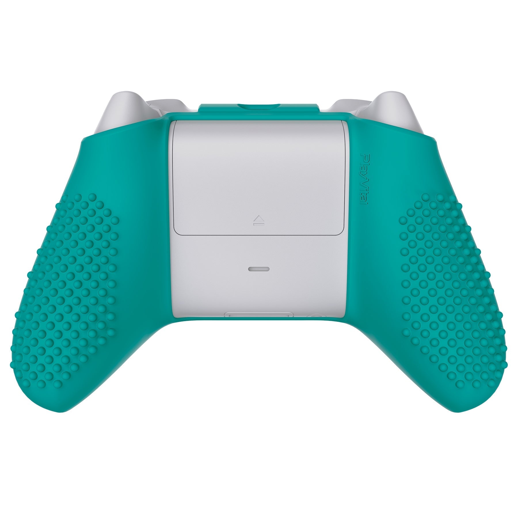 PlayVital Aqua Green 3D Studded Edition Anti-slip Silicone Cover Skin for Xbox Series X Controller, Soft Rubber Case Protector for Xbox Series S Controller with 6 White Thumb Grip Caps - SDX3010 PlayVital