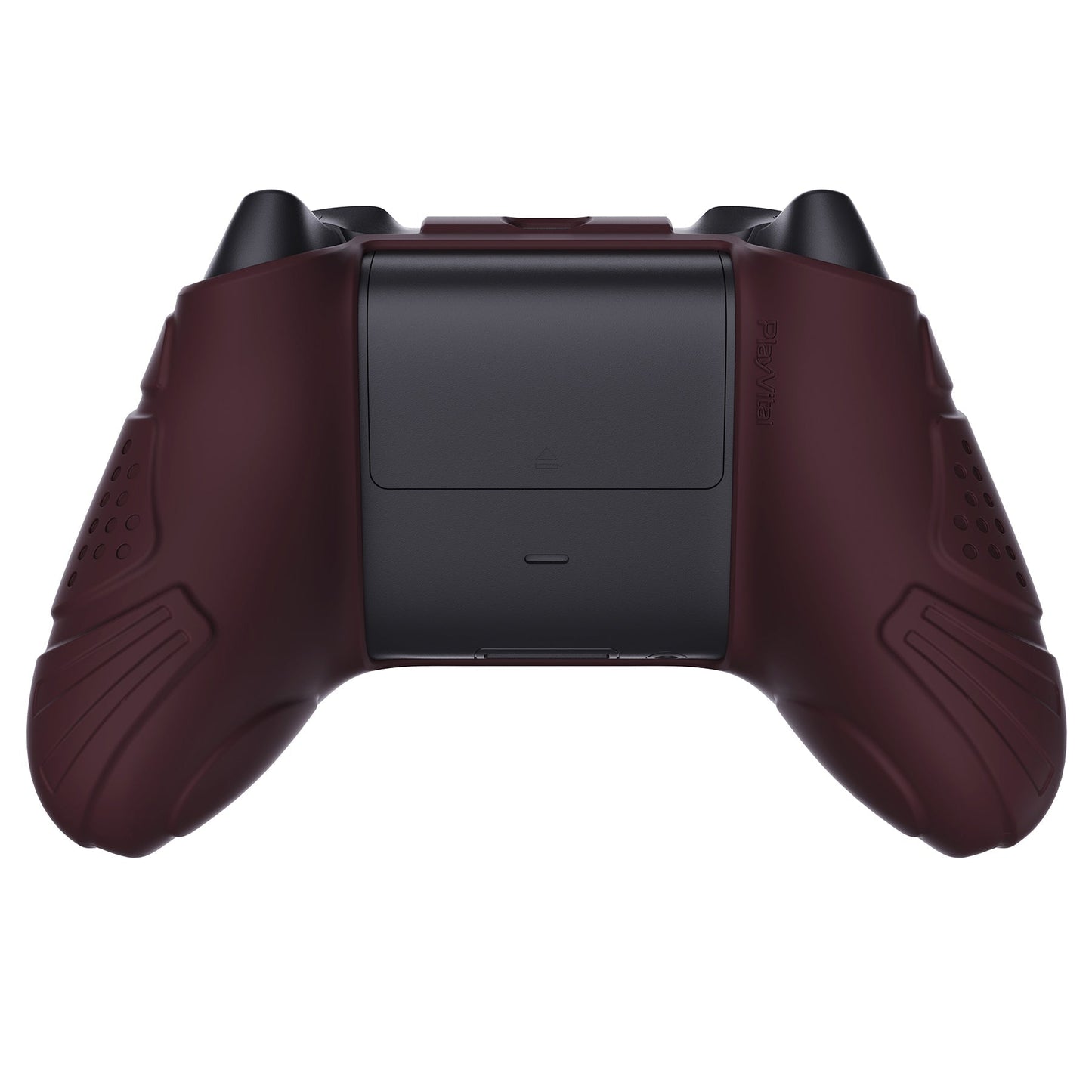 PlayVital Guardian Edition Wine Red Ergonomic Soft Anti-slip Controller Silicone Case Cover, Rubber Protector Skins with Black Joystick Caps for Xbox Series S and Xbox Series X Controller - HCX3011 PlayVital